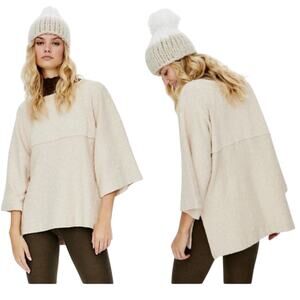 We The Free by Free People Boardwalk Hacci Top Tunic XS Cream